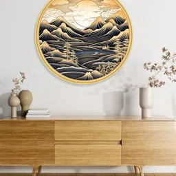 Livin'luxe Gold-Toned MDF Other Wall Paintings image 5