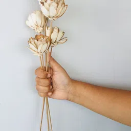 Vanchai White 5 Pieces Artificial Flowers image 3