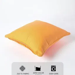 Aurave Mustard 2 Pieces Pure Cotton 210 TC Soft & Comfortable Square Cushion Covers image 3