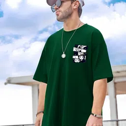 Kasendra Men Printed Drop-Shoulder Sleeves Oversized T-shirt-picture-14