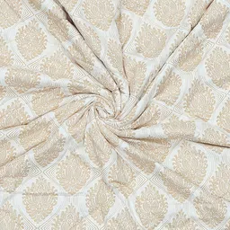 Monte Carlo Mustard & White Ethnic Motifs AC Room 120 GSM Single Bed Comforter image 4