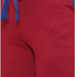 unfld Women Solid Maroon Track Pants image 4