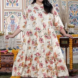 KALINI Women Floral Print A-Line Maxi Dress-picture-27