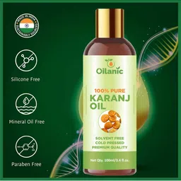 Oilanic Set Of 3 Organic Karanj Massage Oil For Skin & Hair - 100 ml Each image 2