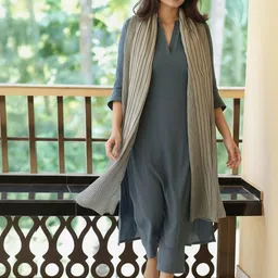 KALINI Women Regular Kurta with Trousers & With Dupatta image 5