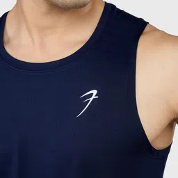 FUAARK Ultra Light Weight & Stretchable Tank Vest Ember Running Tank Navy-S image 5