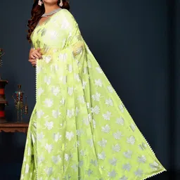 REDFISH Printed Daily Wear Lycra Blend Saree image 4