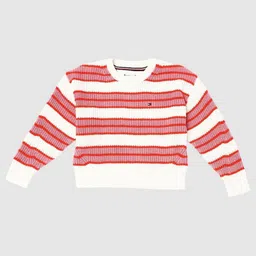Tommy Hilfiger Girls Striped Ribbed Long Sleeves Pullover-picture-33