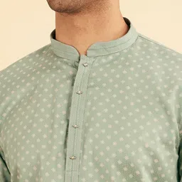 Manyavar Men Embroidered Short Kurta image 4