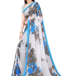 Moda Rapido Floral Pure Georgette Saree image 5