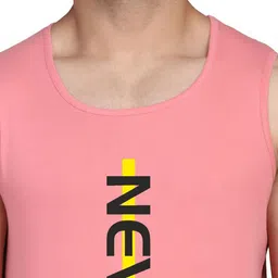 SLOWLORIS Pack Of 2 Typography Printed Round Neck Bio-Wash Gym Vests image 2