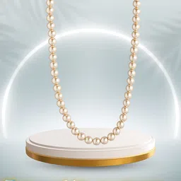 ORANGENYSHA Gold-Plated Pearls Beaded Statement Necklace image 3