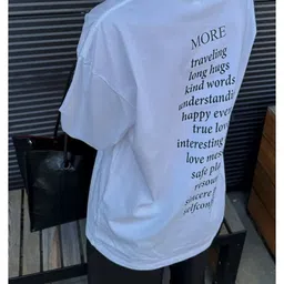 LULU & SKY Women Typography Printed Pure Cotton 1 T-shirt image 2