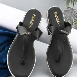 The Roadster Lifestyle Co Women Western - Embellished T-Strap Flats-picture-30