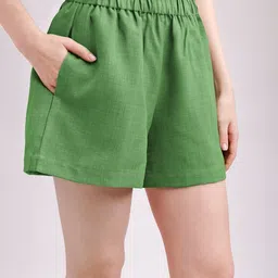 MILOST Women Loose Fit High-Rise Linen Shorts image 5