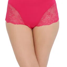 clovia Women's Cotton Spandex High Waist Outer Elastic Hipster Panty - Pack of 3 image 4