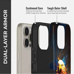 PEEPERLY Women Eagle Printed Impact Resistant iPhone 13 Pro Crystal Back Case image 4
