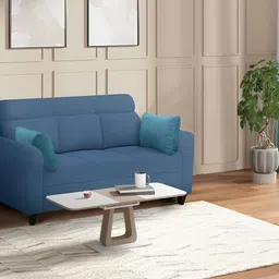 Duroflex Zivo Plus Twilight Blue Fabric 3 Seater Sofa Set-image-25