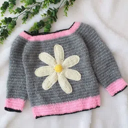 Woonie Unisex Kids Floral Pullover with Applique Detail-picture-24