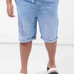 Hardsoda by The Indian Garage Co Men Denim Shorts-image-4