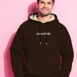 MaverIQ Men Graphic Printed Hooded Sweatshirt image 1