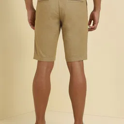 Allen Solly Men Pure Cotton Mid-Rise Regular Shorts image 2