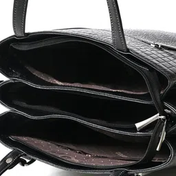 TBOJ Textured Leather Structured Handheld Bag with Tasselled image 2