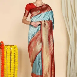 AVANTIKA FASHION Ethnic Motifs Woven Design Zari Kanjeevaram Saree-picture-37