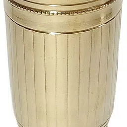 a & h enterprises Heavy Handmade Brass Water Drinking Glass Set Striped Design - Set of 1 pcH4 Glass Set Water/Juice Glass-picture-43