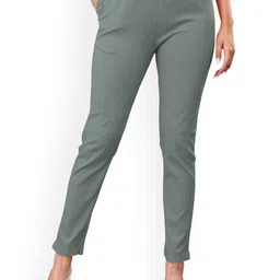 NEXSUS Women Easy Wash Slip On Cigarette Trousers-picture-17