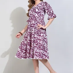 Moda Rapido Print Puff Sleeve Crepe Fit & Flare Dress image 5