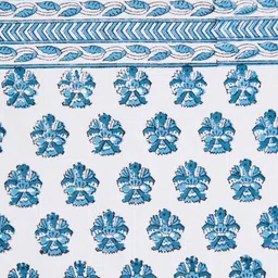Fabindia Cabana Set Of 6 Blue Printed Cotton Table Placemats image 2