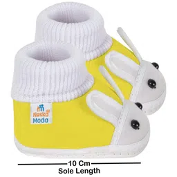 NESKA MODA Kids-Unisex Set of 1 Pair Cotton Booties image 2