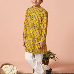 Sangria Boys Printed Kurta With Trousers image 4