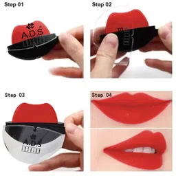 A.D.S Lip Shape Apple Design Long Lasting Lipstick - 10 gm - Cherry Red - 05 image 4