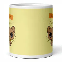 Mr UVD White Graphic Printed Matte Ceramic Mug-350ml image 3