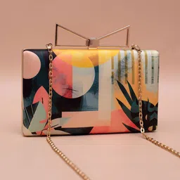 ARTKLIM Sunset Mirage Abstract Art Printed Clutch-picture-35
