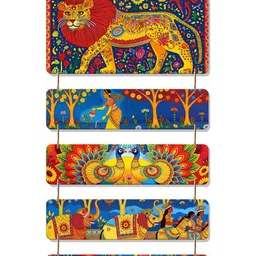 ArtVibes Indian Folk Art Motifs Wooden Wall Hanging-image-7