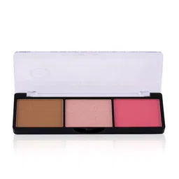 Fashion Colour Saranghae 3 In 1 Long Lasting High Lighter Contour & Blusher - 7 g - HB image 3