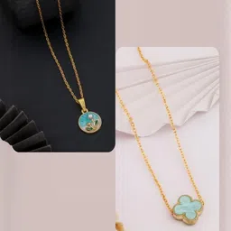 SZN Set Of 2 Gold-Plated Beaded Enamelled Necklace-picture-21