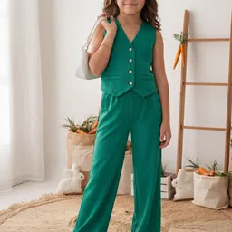 YK Girls Top with Trousers image 2