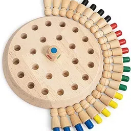 tru toys Wooden Memory Match Stick Chess Game,Funny Block Board Logic Game 3 cm Chess Board-picture-20