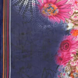 Moda Rapido Floral Poly Georgette Saree image 2