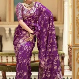 you shop we ship Ethnic Motifs Zari Art Silk Banarasi Saree-picture-32