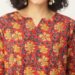 SPARSA Floral Print A-Line Midi Dress image 4