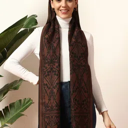 HANDICRAFT PALACE Women Woven Design Reversible Woollen Scarf-image-75