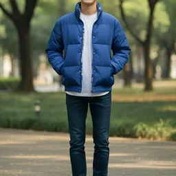 Mast & Harbour Cotton Puffer Jacket With Patchwork-picture-21