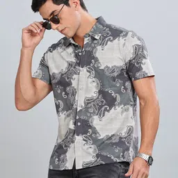 BULLMER Men Standard Opaque Printed Casual Shirt-picture-24