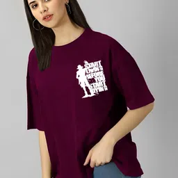 Kasendra Women Printed Raw Edge T-shirt image 3