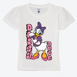 YK Disney Girls Minnie Mouse Graphic Printed Round Neck Cotton T-shirt-picture-22
